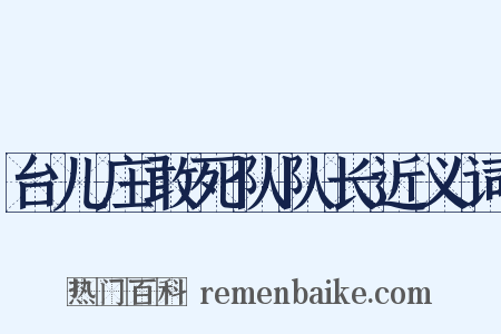 台儿庄敢死队队长近义词是什么意思的图片